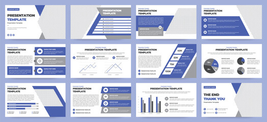 Modern presentation slide templates. Infographic elements template set for web, print, annual report brochure, business flyer leaflet marketing and advertising template. Vector Illustration.