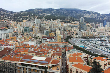 Naklejka premium Panorama of city of Monte Carlo, Monaco