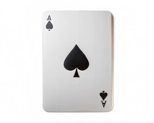 Ace of spades on white.