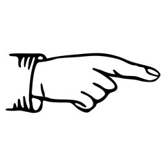 Hand pointing icon. Pointer symbol