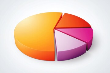Obraz premium Analyzing business performance through an infographic pie chart office environment visual data representation contemporary design informative insights