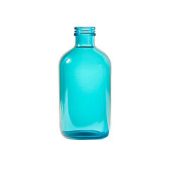Elegant Blue Glass Bottle Placed Gracefully in Soft Natural Light
