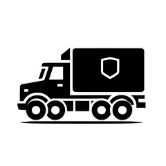 Secure Cargo Delivery Truck Icon: Vector Graphic for Transportation and Logistics Businesses