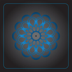 Colorful mandala design abstract floral pattern