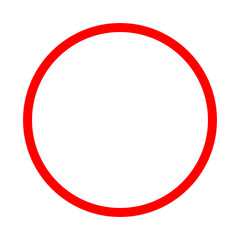 Red circle illustration, color