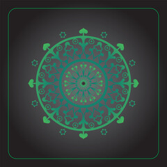 Colorful mandala design abstract floral pattern