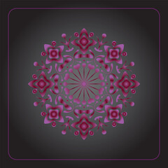 Colorful mandala design abstract floral pattern