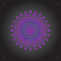 Colorful mandala design abstract floral pattern