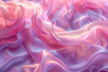 Obraz premium Colorful smooth blurs create a serene atmosphere with flowing pink tones on a flat background