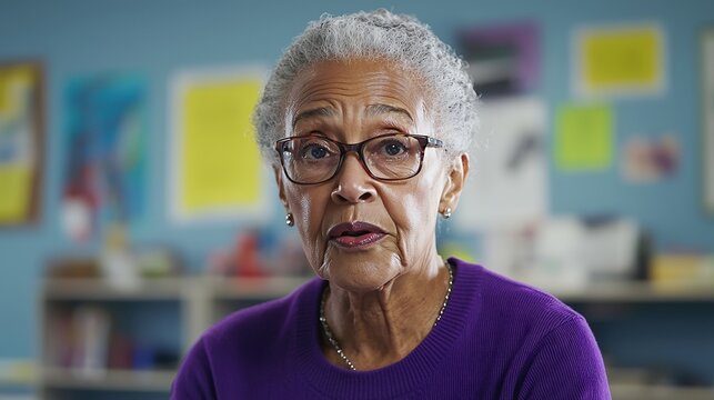 A vivid portrait of an educator captured mid-lecture, conveying passion and commitment to the values of diversity and inclusion. The photo is designed with a clean layout, highlighting key emotions