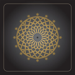 Colorful mandala design abstract floral pattern