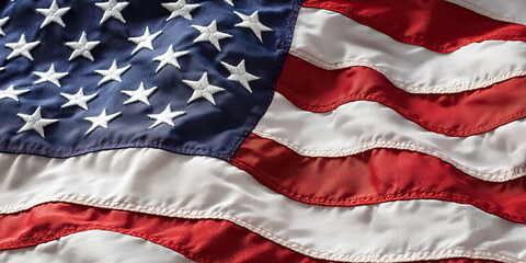 Close-up of United States Flag Detail