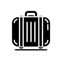 Stylish Suitcase Icon: Travel, Journey, and Adventure Await! Explore the world with this sleek and minimalist design. Perfect for travel blogs, websites, and more!
