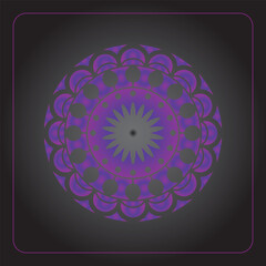 Colorful mandala design abstract floral pattern