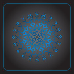 Colorful mandala design abstract floral pattern