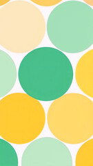 Abstract circles shape background in pastel green and yellow colors, phone wallpaper hd, mobile screen images