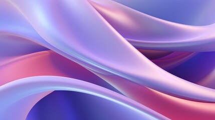 Fototapeta premium Abstract Fluid Iridescent Waves in Soft Pink and Blue Tones Creating a Dreamy Aesthetic Background for Artistic Projects