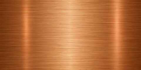 Highly Polished Copper Metal Texture with Subtle Linear Grain