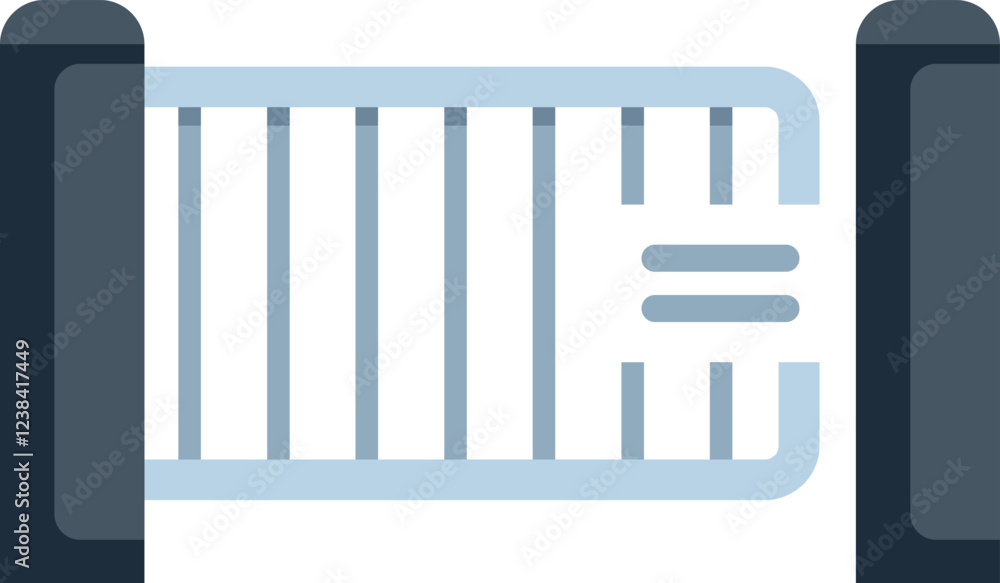 Poster entrance to the metro station with automatic double security turnstile gate access control system al