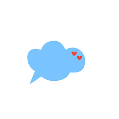 valentine heart speech bubble