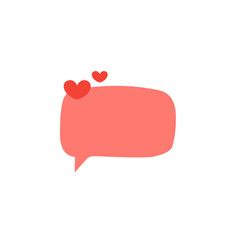 valentine heart speech bubble