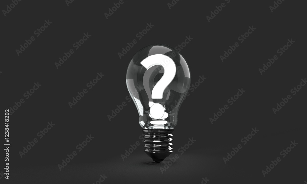 Aufkleber lightbulb lamp question mark object symbol sign solution idea business strategy inspiration problem 