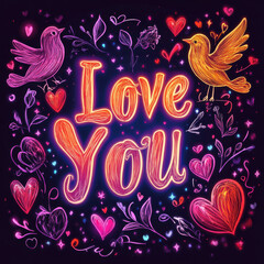 Obraz premium Romantic neon 