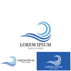 water wave icon vector illustration template design