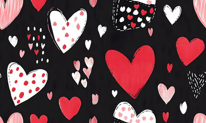 Valentine texture background with soft pastel hearts