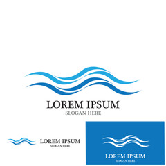 water wave icon vector illustration template design