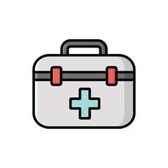 first aid kit icon vector design template simple and clean