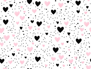 Girlish Cursive Love Seamless Pattern