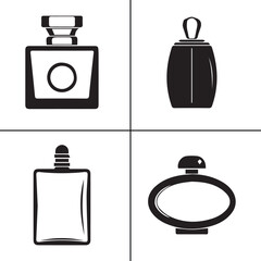 Obraz premium Perfume Day,bottle, toilet, container, metal, milk, drink vector design icon symbol set 