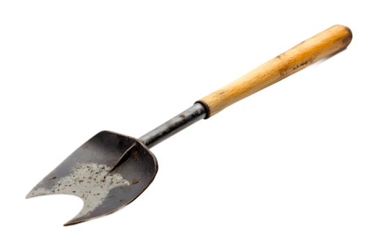 Hand weeder on a transparent background. isolated background.