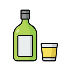 liquor icon vector design template simple and clean