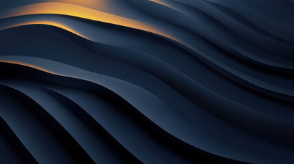 Fototapeta premium An opulent abstract background showcasing a dark navy blue gradient with subtle embossed diamond textures, enhanced by fluid, radiant gold streaks that follow a graceful curvature