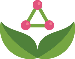 Minimalist vector illustration depicting the concept of green chemistry