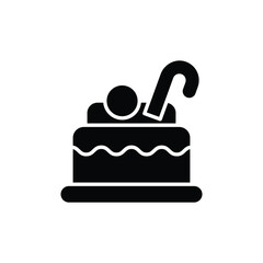 Birth cake icon vector design templates simple and modern concept graphic