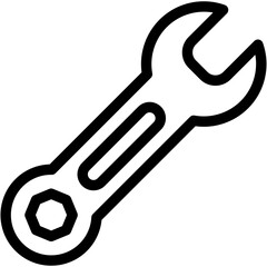 Vector Icon Wrench, Garage, Carpentry, Home Repair, Plumber