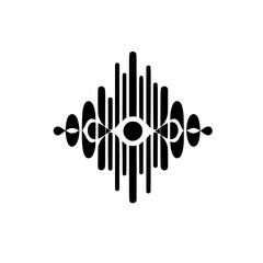 Abstract Black and White Geometric Graphic Design:  A Minimalist Vector Symbol and Icon. Perfect for Branding, Logos, and Digital Art Projects.