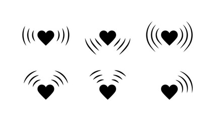 Hearts. Set of hearts with different elements