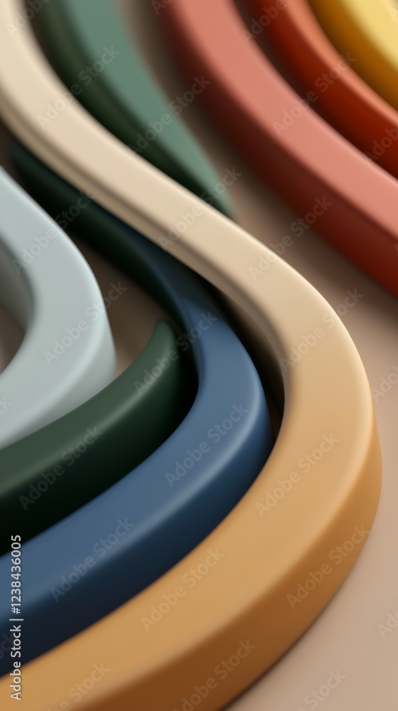 Poster abstract background with flowing shapes and varying colors ideal for design chaos