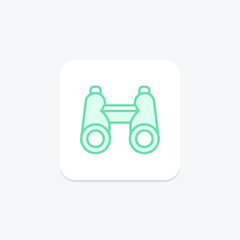 Binoculars duotone line icon, vector, pixel perfect, illustrator file