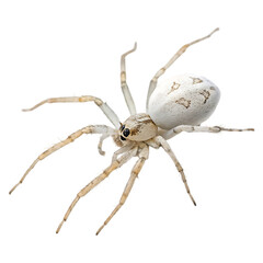 White Spider in isolated white background