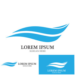 water wave icon vector illustration template design