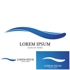 water wave icon vector illustration template design