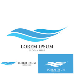water wave icon vector illustration template design