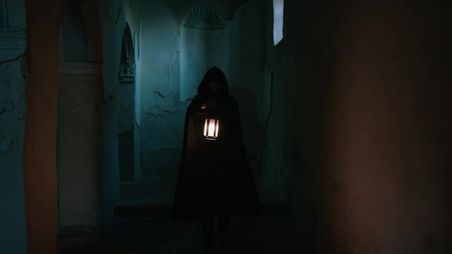 Mysterious Man Searches the Forgotten Church Halls