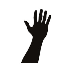 Hand Silhouette Vector Set &ndash; Black and Brown Human Hand Gestures in Various Poses