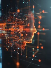 Obraz premium An innovative image of a generative AI program generating a customized digital graph chart for a business presentation